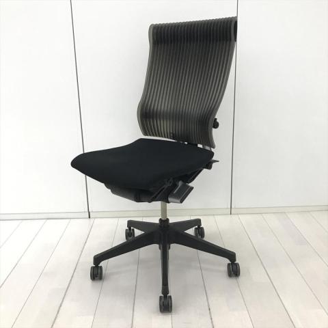 【中古】スピーナチェア（エラストマー） KE-750GP-T1T1SG イトーキ（ITOKI） 肘無ハイバックチェア