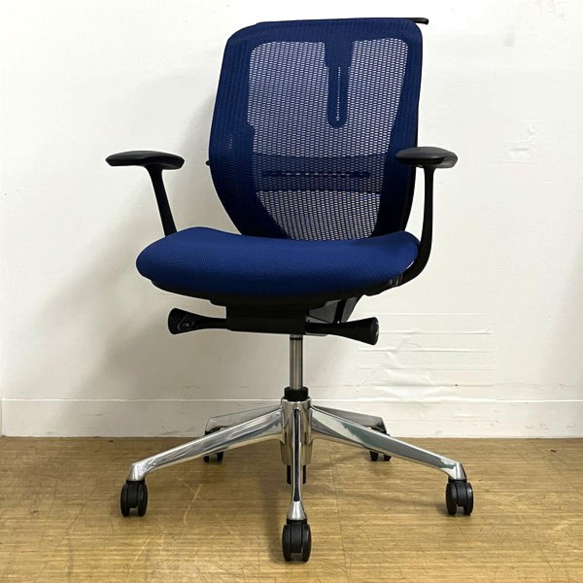 av　オカムラ　シルフィーチェア　ローバック　固定肘　前傾機能　メッシュ　中古品 中古】シルフィーメッシュ オカムラ/okamura 肘付ローバックチェア