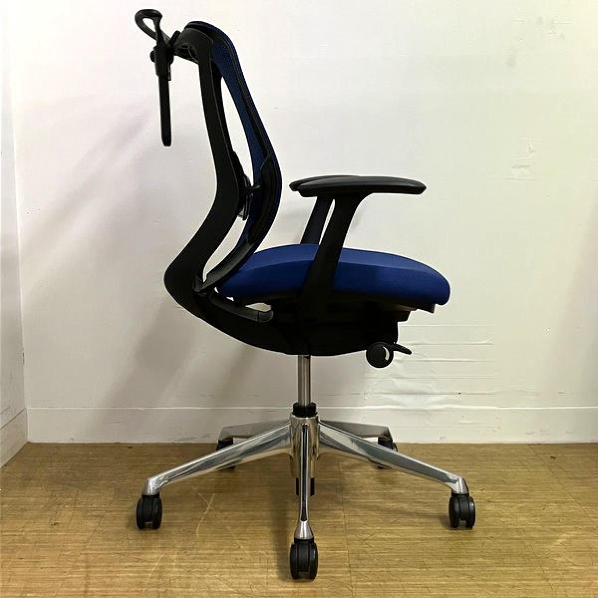 中古】シルフィーメッシュ オカムラ/okamura 肘付ローバックチェア