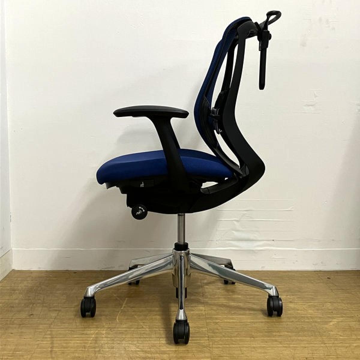 中古】シルフィーメッシュ オカムラ/okamura 肘付ローバックチェア
