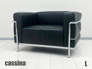 L)cassina/カッシーナ　コルビジェ LC3 1人掛け 本革 刻印あり ブラック