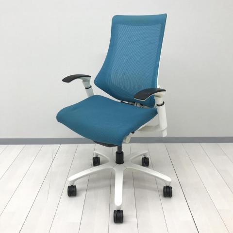 【中古】エフメッシュ KF-370JB-W9A3 イトーキ（ITOKI） 肘付ハイバックチェア