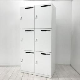 【在庫入替セール品！（本在庫限定価格）】【フリーアドレスの相棒！便利な投函口付き！】■コクヨ（KOKUYO）製　エディア（EDIA）　6人用パーソナルロッカー　メールロッカー　H1810㎜　■投函口有り　■ダイヤル錠　■ホワイト　【弊社使用欄：A01073393】【HU】
