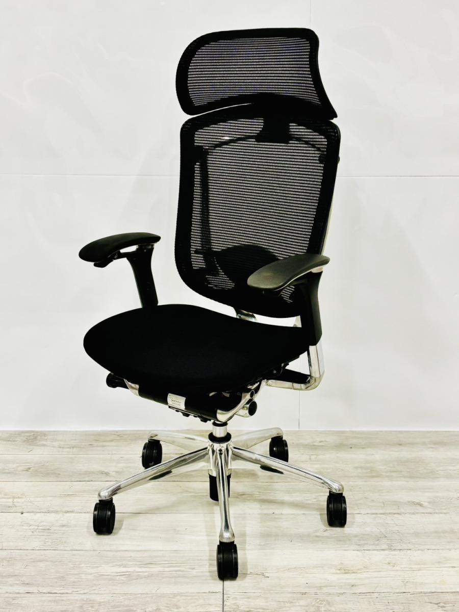 中古】コンテッサチェア CM32AB N オカムラ/okamura 肘付ハイバック