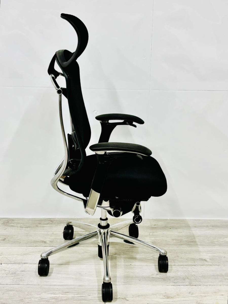 中古】コンテッサチェア CM32AB N オカムラ/okamura 肘付ハイバック