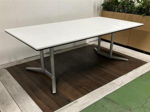 【シャープで洗練された空間を演出！】■オカムラ製　会議用テーブル ■ホワイトカラー ■ラティオⅡシリーズ【OKAMURA　RATIO】4L20MA-MR76 #岐阜#愛知#三重#静岡#CS在庫