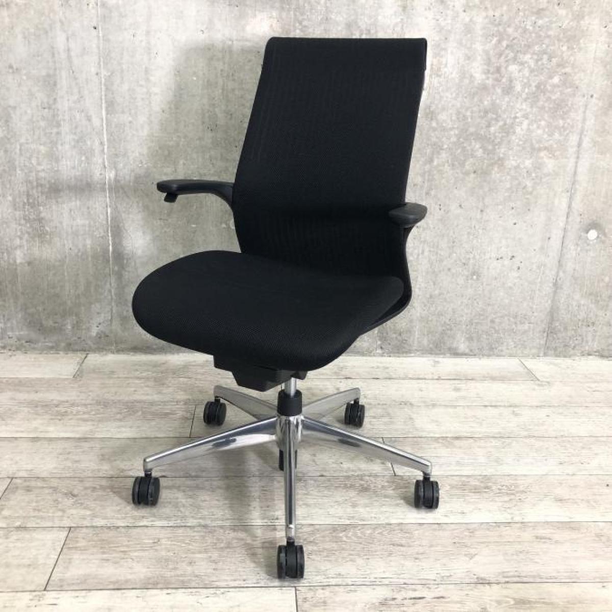 中古】M4 アルミ CRS-G2201B コクヨ/KOKUYO 肘付ハイバックチェア