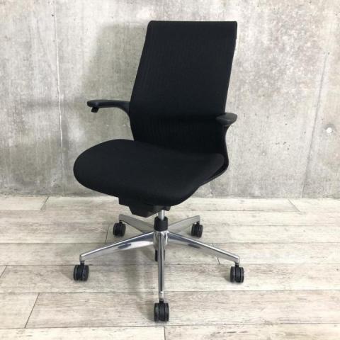 【中古】M4 アルミ CRS-G2201B コクヨ（KOKUYO） 肘付ハイバックチェア