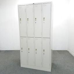 上下2段で省スペースに収納！多人数使用で空間を有効活用できる人気8人用ロッカー
■内田洋行/システム/ニューグレー