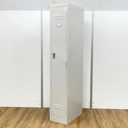 【関西倉庫在庫】【スリムタイプの1人用更衣ロッカー！中古だと珍しいですよ！】■ITOKI（イトーキ）　J型　ライトグレー　■1人用更衣ロッカー　スリムタイプ　シリンダー錠【流】