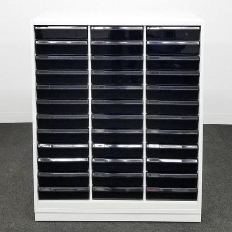 【中古】HSシリーズ  ウチダ（UCHIDA) ローキャビネット／クリスタルトレー