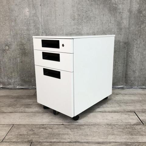 【中古】フラットライン SP-046SC-B3　WH プラス（PLUS） ワゴン3段