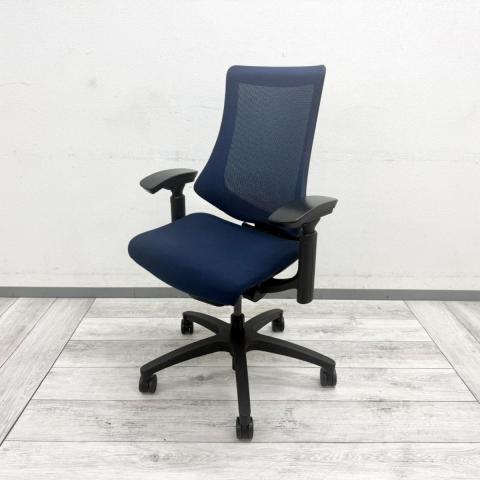 【中古】エフメッシュ KG-170JB-T1B2 イトーキ（ITOKI） 肘付ハイバックチェア