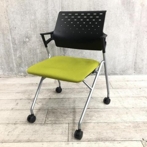【中古】ピエガ（PIEGA）チェア CK-720E6G4Q4-W コクヨ（KOKUYO） ネスティングチェア