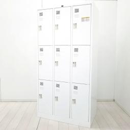 【省スペースで多人数分収納できます！】■ウチダ　9人用ロッカー　ダイヤル錠タイプ　■個人の荷物をしっかり保管！品質安心の国産メーカー品！