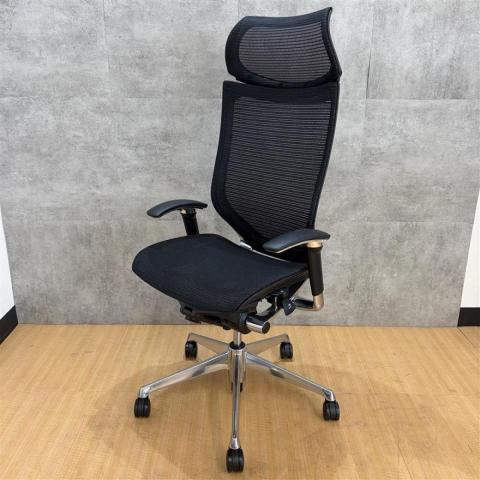【中古】バロンメッシュチェア CP35AR FDH1 オカムラ（okamura） 肘付ハイバックチェア