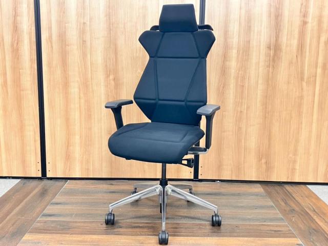 【中古】フリップフラップ アルミ  イトーキ（ITOKI） 肘付ハイバックチェア