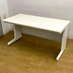 【ゆとりのあるワークスペースで作業効率アップ！】■ナイキ(NAIKI)製　平デスク　W1400×D700×H700mm　ホワイト