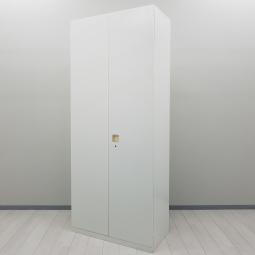 【圧倒的な保管量！オフィス書類をスッキリ整理！】■オカムラ(okamura)製　レクトライン(Rectline)シリーズ　両開き書庫　ハイキャビネット　H2150㎜　■シリンダー錠　■ホワイト