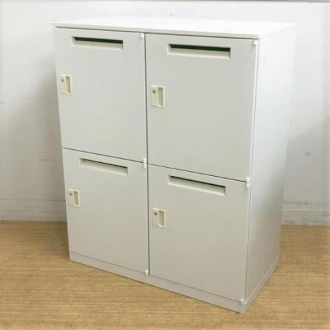 【中古】HSパーソナル 5-821-7012 N ウチダ（UCHIDA) 4人用パーソナルロッカー