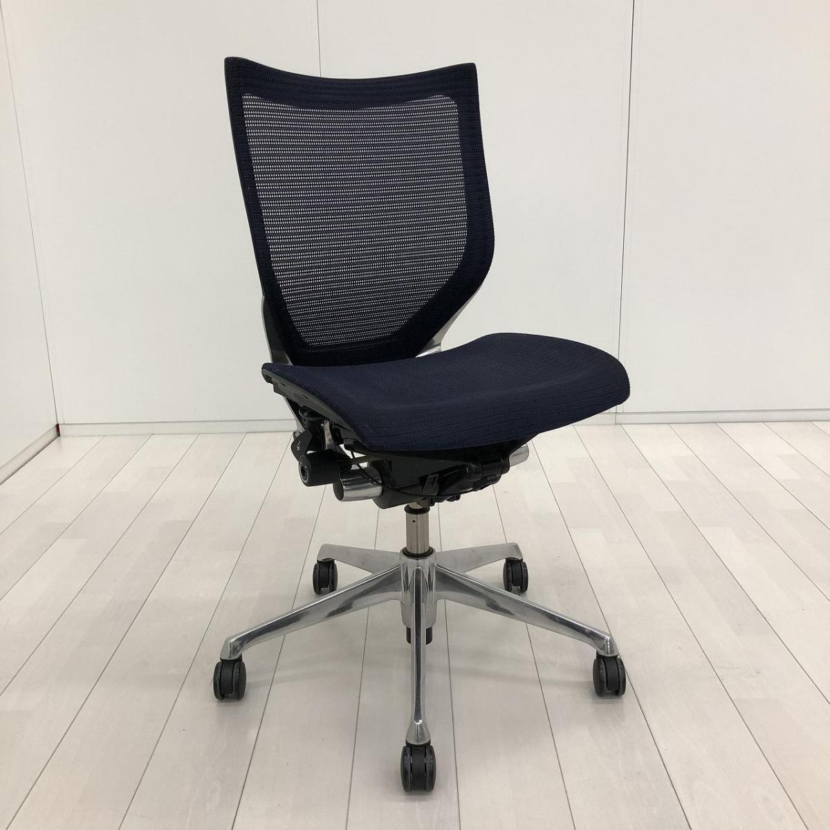 中古】バロンメッシュチェア CP83AR FDH4 オカムラ/okamura 肘無ロー