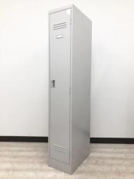 【急な増員時にも！衣類や貴重品をしっかり管理する縦型ロッカー！】■イトーキ（ITOKI）製　J型シリーズ　1人用ロッカー　更衣ロッカー　スリムタイプ　■ホワイトグレー　■シリンダー錠