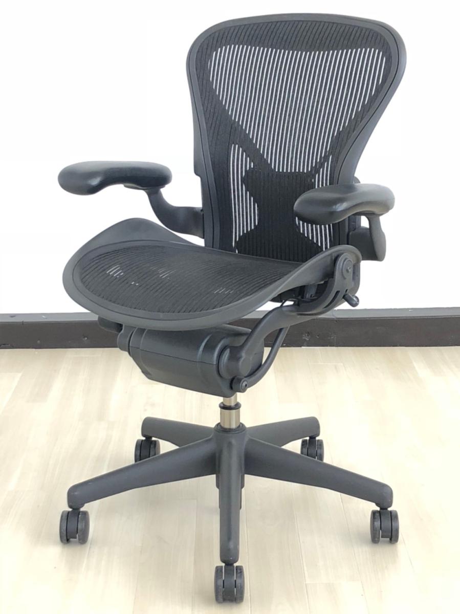 中古】アーロンチェア Herman Miller/ハーマンミラー 肘付ハイバック