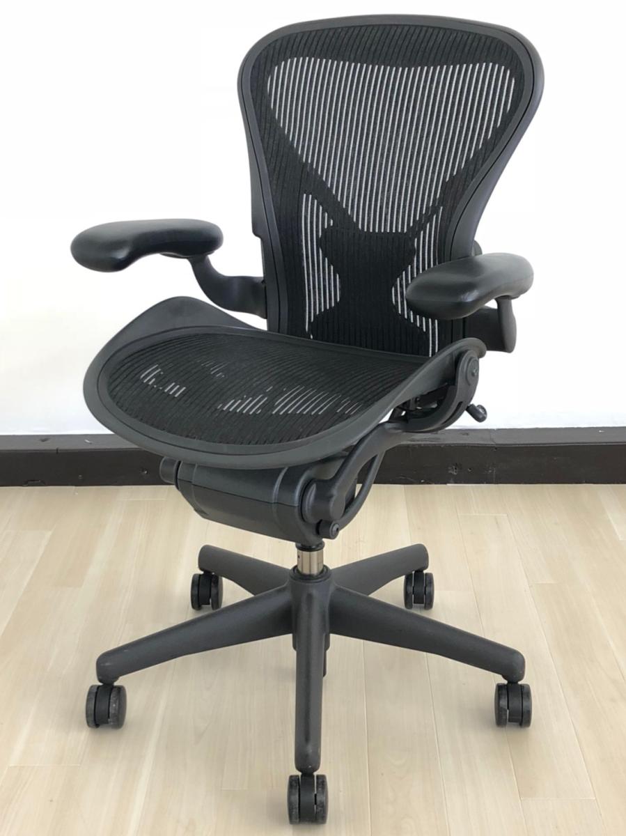 中古】アーロンチェア Herman Miller/ハーマンミラー 肘付ハイバック