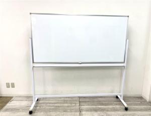 【定価約4万円】【キャスター付きで移動らくらく！自立式両面ホワイトボード！】■自立ホワイトボード　■ホワイト　■キャスター付き　■W1800　H1810