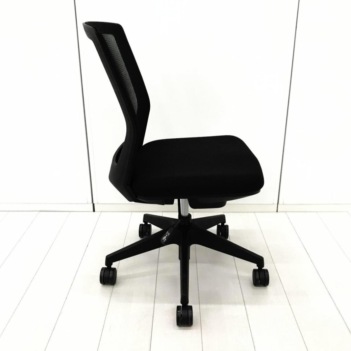 中古】 SFN-46M0-M BK アイリスチトセ 肘無ハイバックチェア 618141