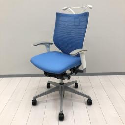【クレジット決済優先】【良い椅子は腰を守る投資です！】■オカムラ製　バロンチェア　可動肘付　アクアブルー　グラデーションサポートメッシュタイプ　■人間工学に基づいた快適設計！ワンランク上のワーキングチェア！【Okamura　Baron】★2022年製！状態良好品！