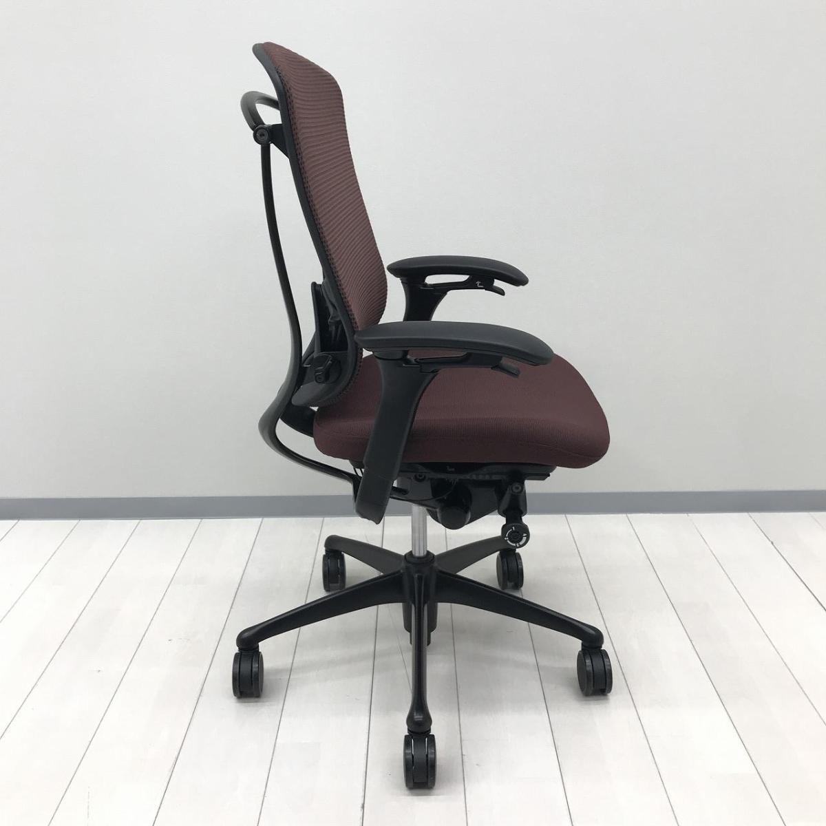 中古】コンテッサチェア CM32BB-FGF8 オカムラ/okamura 肘付ハイバック