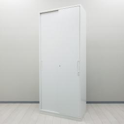 【9/29(火)入荷予定商品！】【希少品！】【カギ作成可能！】【スライド引き戸だから開閉スペースに困りません！人気の引き違い書庫！】■コクヨ(KOKUYO)製　エディア(EDIA)シリーズ　引き違い書庫　2枚引き戸　ハイキャビネット　H2160㎜　■シリンダー錠　■ホワイト