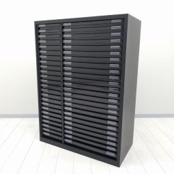 【9/29(火)入荷予定商品！】【書類・備品整理の必需品！使い勝手の良いクリスタルトレイが入荷！】■オカムラ(okamura)製　レクトライン(Rectline)シリーズ　クリスタルトレイ　H1250㎜　■A4・A3コンビケース　■2列×浅型24段(左：A4/右：A3)　■ブラック≪リクルーティング・採用強化≫≪モチベーションUP・やる気向上≫≪ウェルビーイング≫