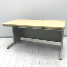 【ワークスペース充実！人気のナチュラル木目カラー！】■オカムラ製　平デスク　W1400×D700×H700mm　■高品質な国産スチールデスクがお買い得！【Okamura　SD-e】