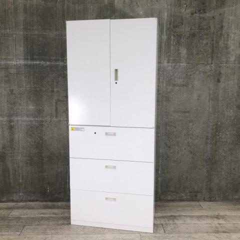 【残1】ウチダ スチール製 天板付き キャビネット 書庫 ウチダ（UCHIDA) 書庫(キャビネット) 一覧 - 中古オフィス家具なら