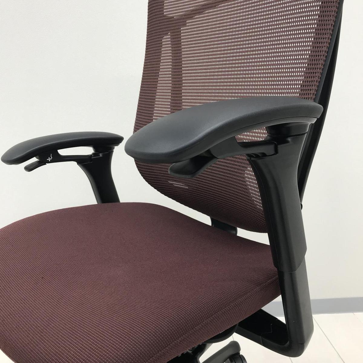 中古】コンテッサチェア CM32BB-FGF8 オカムラ/okamura 肘付ハイバック