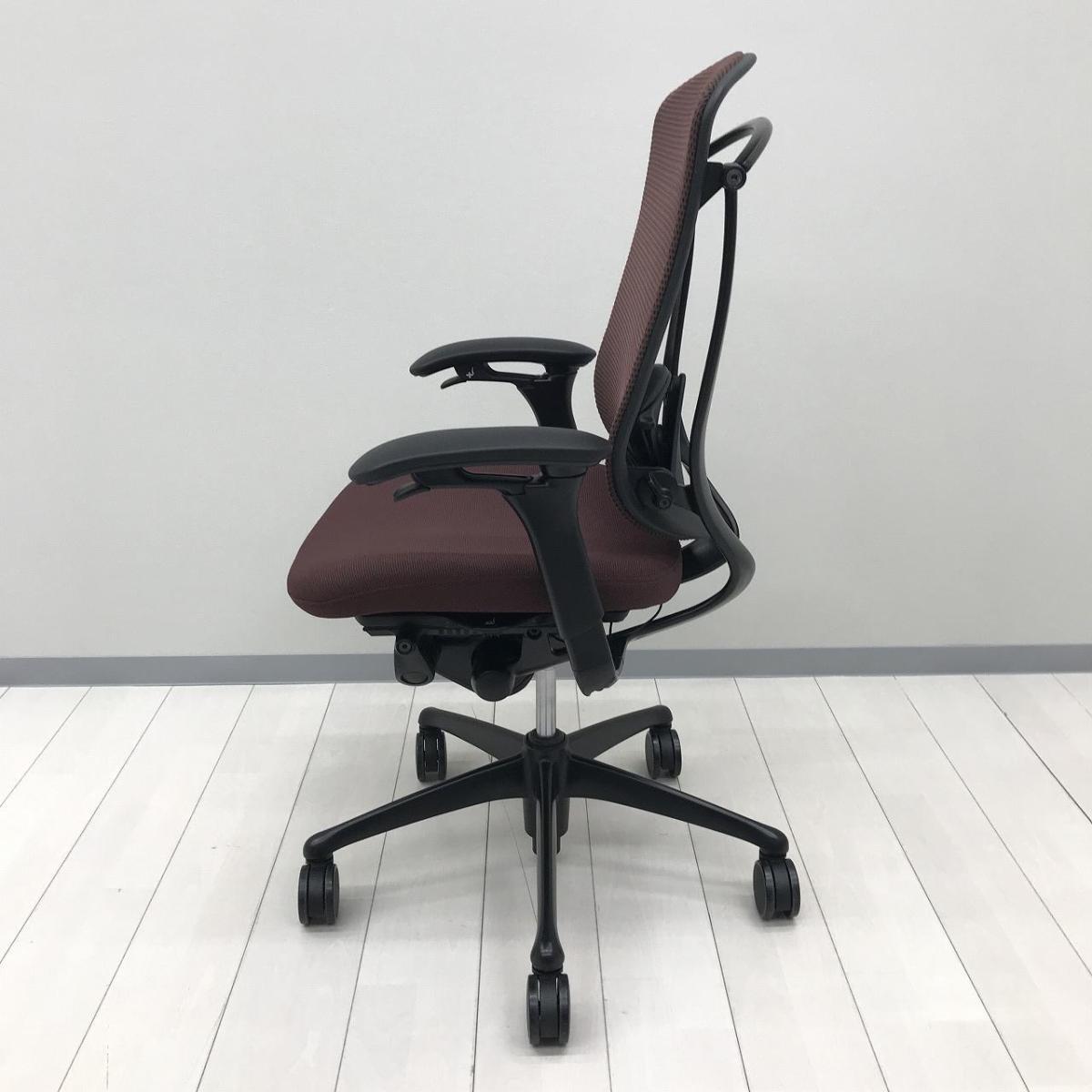 中古】コンテッサチェア CM32BB-FGF8 オカムラ/okamura 肘付ハイバック