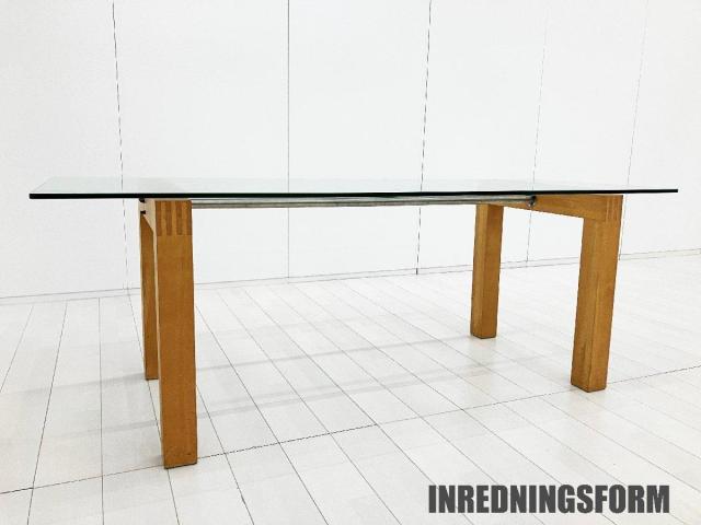 希少/レア/オススメ Inredningsform Sweden / インレッドニングスフォーム スウェーデン ガラスダイニングテーブル 北欧 W2000