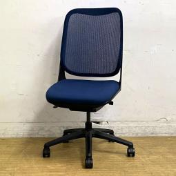 【在庫入替セール】【ロット入荷】ライオン　RIDE（ライド）　肘無しチェア　フレキシブルアーム（可動肘）　コズミックブルー×ブラックフレーム　背もたれが軽快なメッシュで快適【愛知・名古屋・豊田・静岡・浜松】