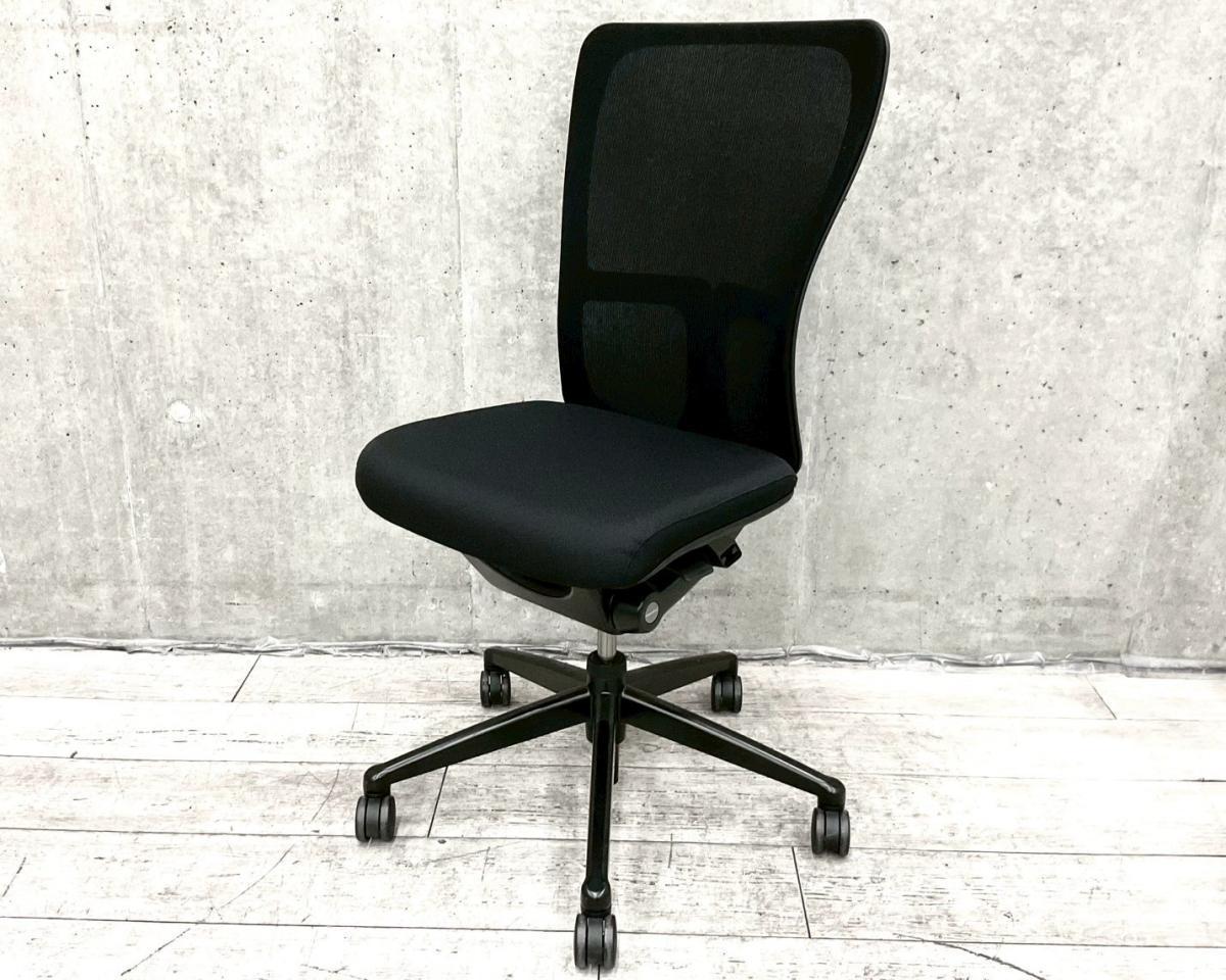 ヴィンテージ ソリッド　ブラックペイント　ボーバックチェア 中古】ゾディーチェア HAWORTH/ヘイワース 肘無ハイバックチェア