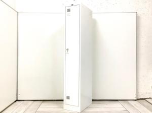 【在庫入替】大人気＆定番！スリムな1人用更衣ロッカーが入荷！掃除用具入れとしてもおすすめ！■内田洋行/システムロッカー/ホワイト（T10）