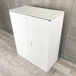 おすすめ/定番　オカムラ（okamura）製　SA-デュオライン　両開き書庫　W900×D450×H1100mm　■ホワイト