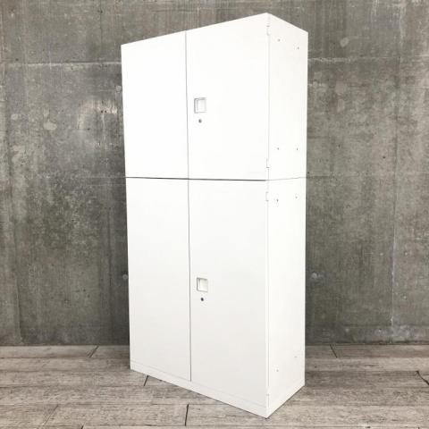 【中古】レクトライン  オカムラ（okamura） ハイキャビネット／両開き＋両開き