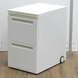 (T10)【商品入替のため、残り8台限り】【訳あり品：目立つ日焼け】ウチダ製　フィード(FEED)　W395xD585xH650サイズ　キャスター付　シリンダー錠　※日焼け有　平机・フリーアドレスデスクのお供に最適な3段ワゴン！　フリアド用ワゴン　3段ワゴン！！※保証対象外品になります。