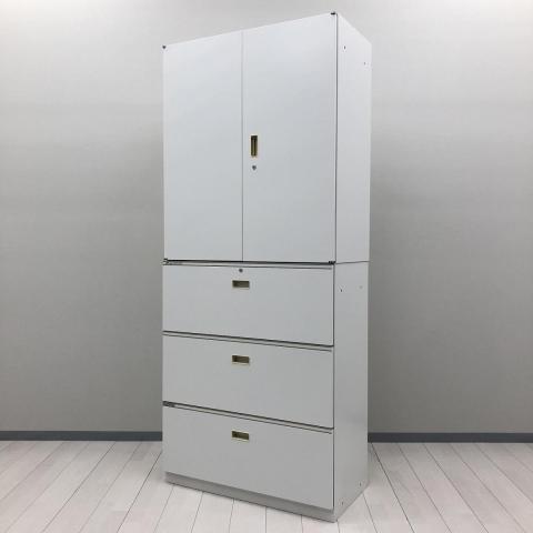 【中古】シンライン  イトーキ（ITOKI） ハイキャビネット／両開き＋3段ラテラル