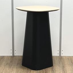 (T10)【商品入替のため、残り1台限り】オカムラ製　ワークキャリアー　ナチュラル　W650xD650xH1000サイズ　天板：木目ナチュラル / 本体：ブラック　コミュニケーションの輪を広げる！　おしゃれなデザインのテーブル！　サテライトテーブル　ハイテーブル！！