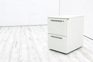 【OI】【A4ファイルが2段分収納可能！人気の2段ホワイトワゴン！】■イトーキ(ITOKI)製　CZRワゴン　デスクインワゴン　2段ワゴン　W395×D590×H610mm　■キャスター付き　■シリンダー錠　■ホワイト オフィスバスターズ　水戸サテライト　水戸市、日立市、ひたちなか市、鹿嶋市、神栖市、牛久市、古河市、結城市、東海村、つくば市