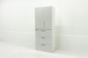 【OI】【オフィスの整理整頓に大活躍！両開き＋3段ラテラルの書庫セット！これ1台でマルっと収納！】■ウチダ(UCHIDA)製　ハイパーストレージ(HS)シリーズ　両開き＋3段ラテラル　書庫セット　ハイキャビネット　H2100㎜　■ホワイト　■シリンダー錠 オフィスバスターズ　水戸サテライト　大子町　北茨城市　高萩市　日立市　常陸太田市　常陸大宮市　那珂市　東海村　ひたちなか市　城里町 水戸市　笠間市　茨城町　大洗町　小美玉市