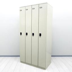 【コートやジャケットも収納可能！】■ライオン製　4人用更衣ロッカー　シリンダー錠　■増員やレイアウト変更にオススメ！